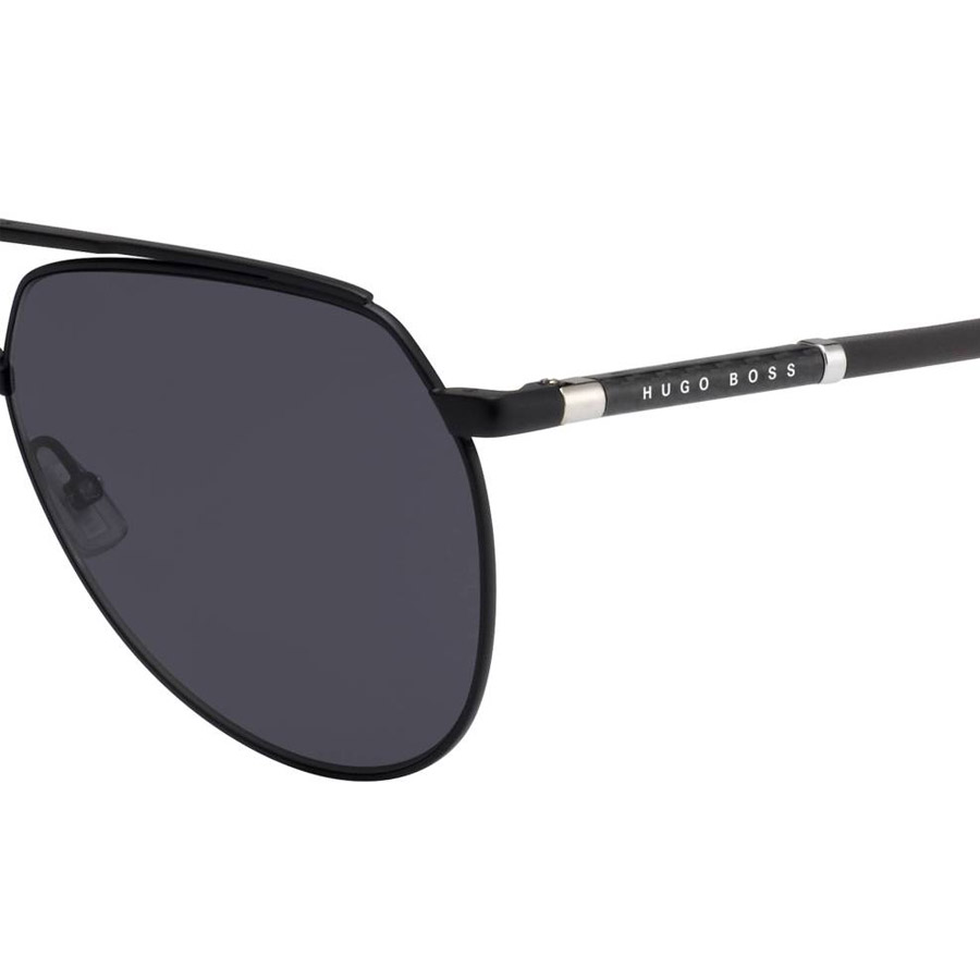 Kính Mát Hugo Boss Grey Blue Aviator Men's Sunglasses BOSS 1130/S 0003/IR 61 Màu Xám Đen