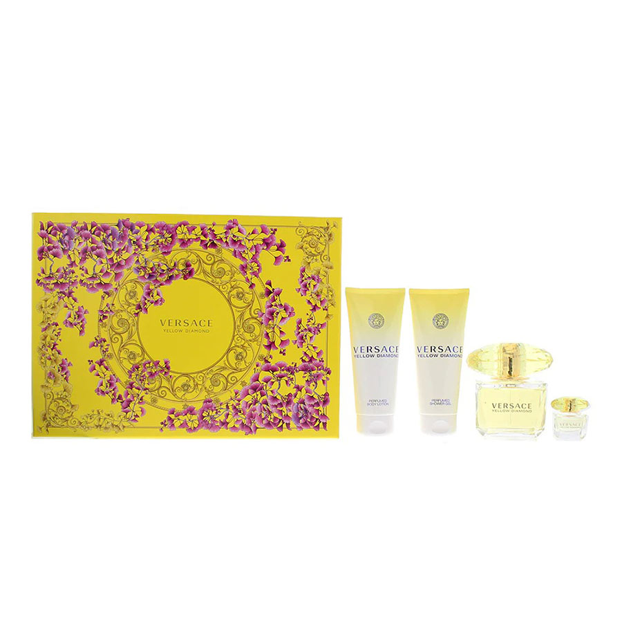 Gift Set Nước Hoa Versace Yellow Diamond EDT 4 Món