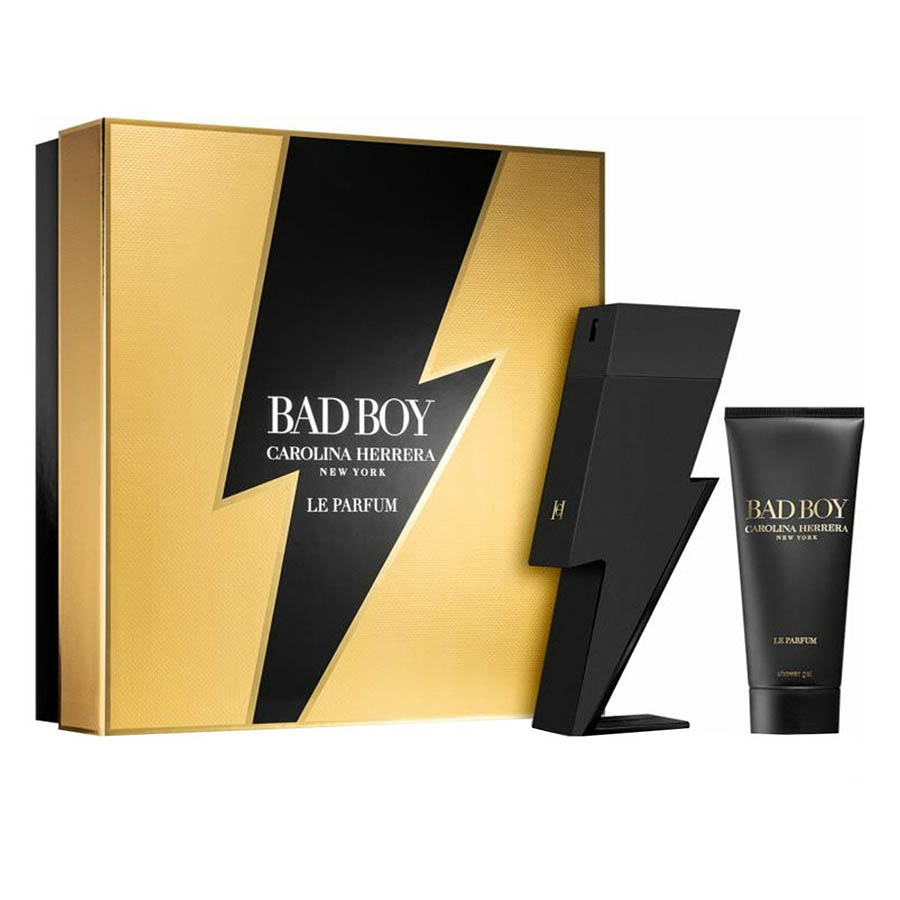 Set Carolina Herrera Bad Boy Le Parfum (EDP 100ml, Mini 10ml, Showergel 100ml)