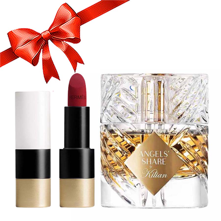 Combo Nước Hoa Angels’ Share EDP 50ml + Son Rouge Hermès Rouge À Lèvres Mat 85 - Rouge H