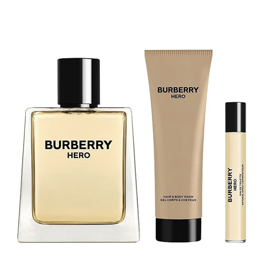 Set Nước Hoa Và Sữa Tắm Burberry Hero Cologne Gift 3 Món