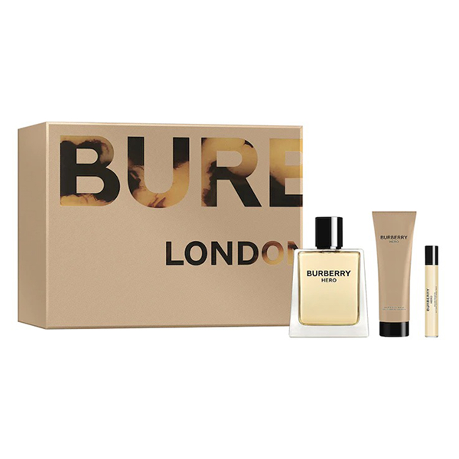 Set Nước Hoa Và Sữa Tắm Burberry Hero Cologne Gift 3 Món