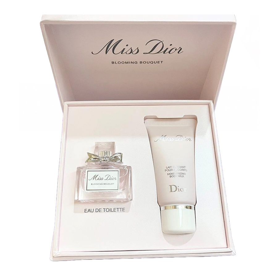 Set Nước Hoa Nữ Và Lotion Milk Dior Blooming Bouquet Mini Set 2 Món