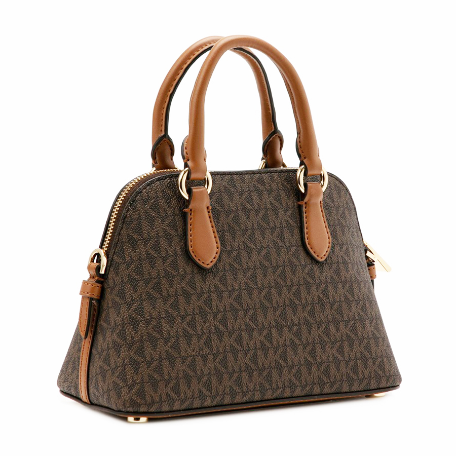 Túi Xách Tay Nữ Michael Kors MK Veronica Extra-Small Logo Crossbody Bag 32S3G6VC0B Màu Nâu