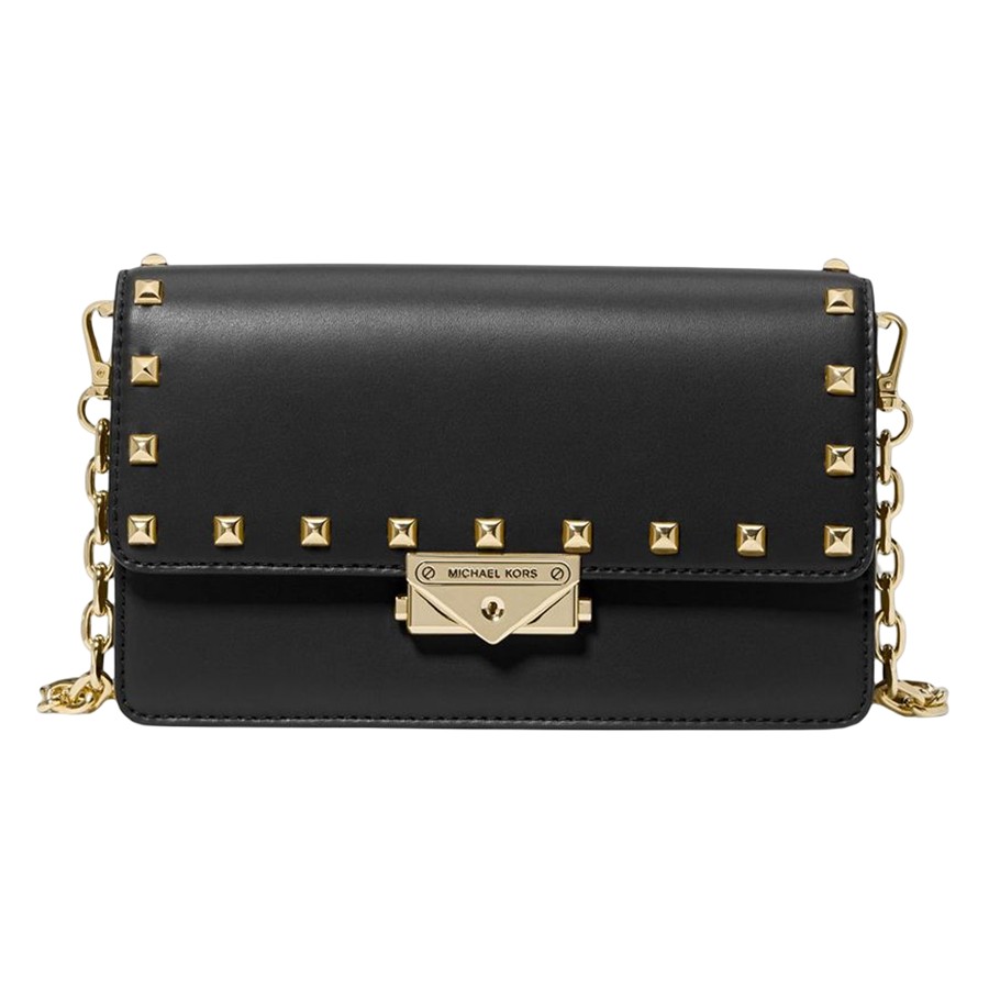 Túi Đeo Chéo Michael Kors Cece Medium Studded Faux Leather Clutch 35S3G0EC6O Màu Đen