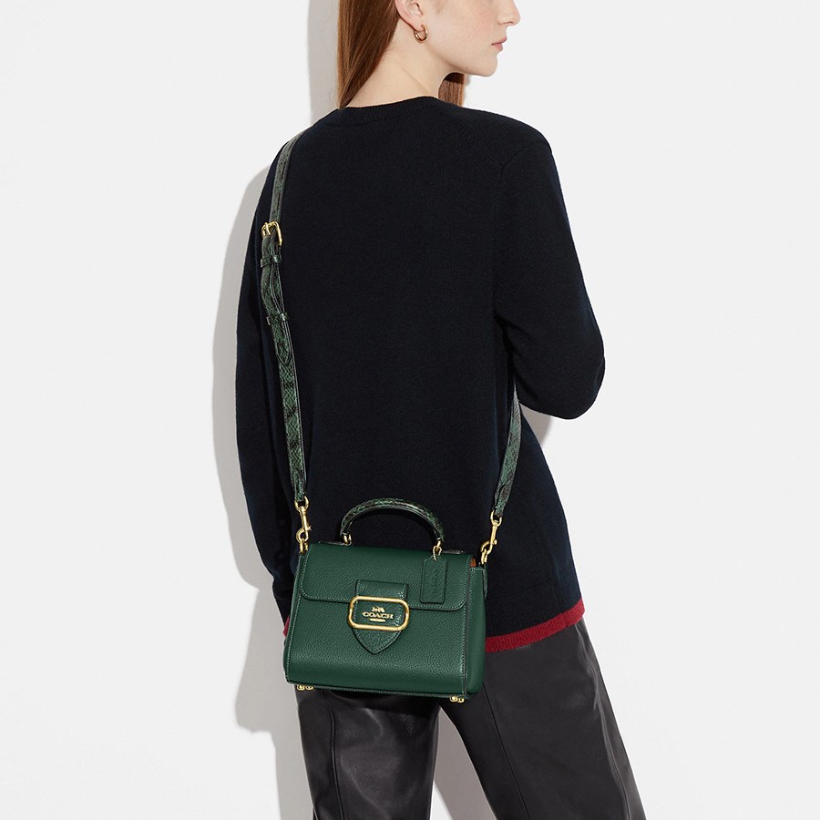 Túi Xách Tay Coach Morgan Top Handle Satchel CE568 Màu Xanh Green