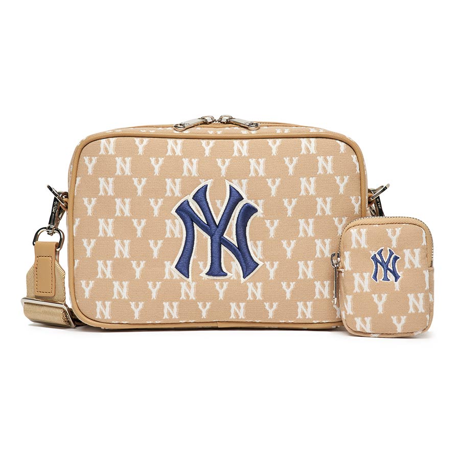 Túi Đeo Chéo MLB Monogram Jacquard New York Yankees 3ACRM012N-50BGD Màu Be Size 23