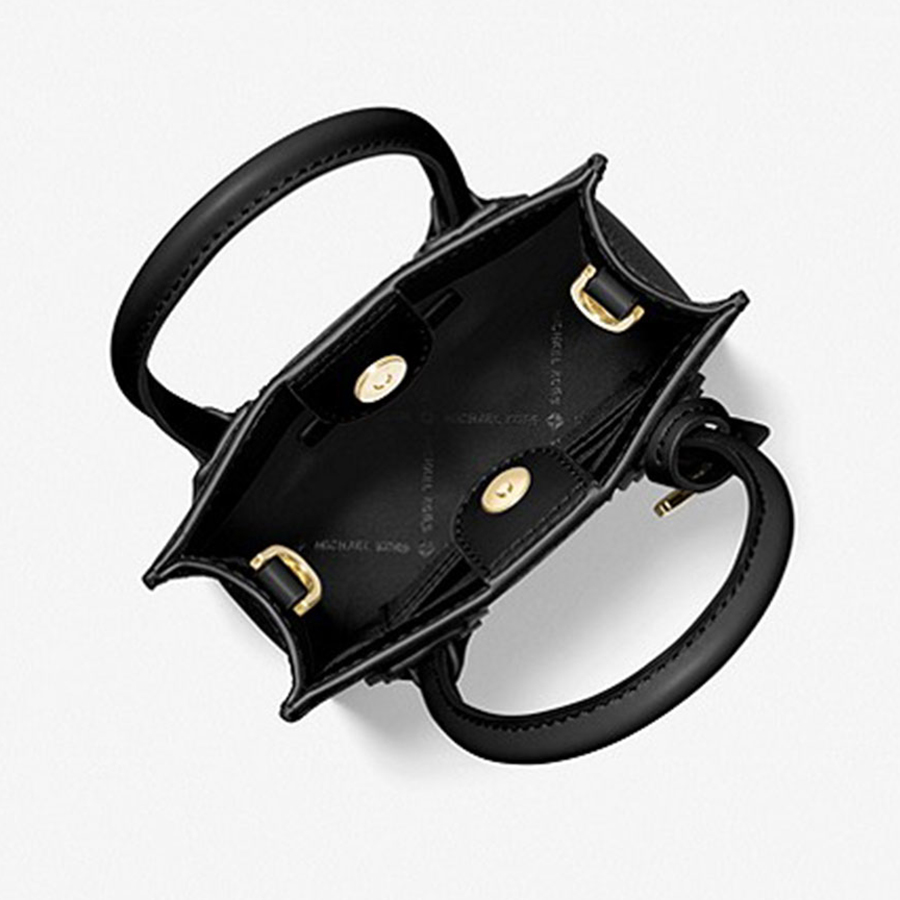 Túi Xách Tay Michael Kors MK Wome’s Black Merer Extra – Small Pebbled Leather Crossbody Bag Màu Đen