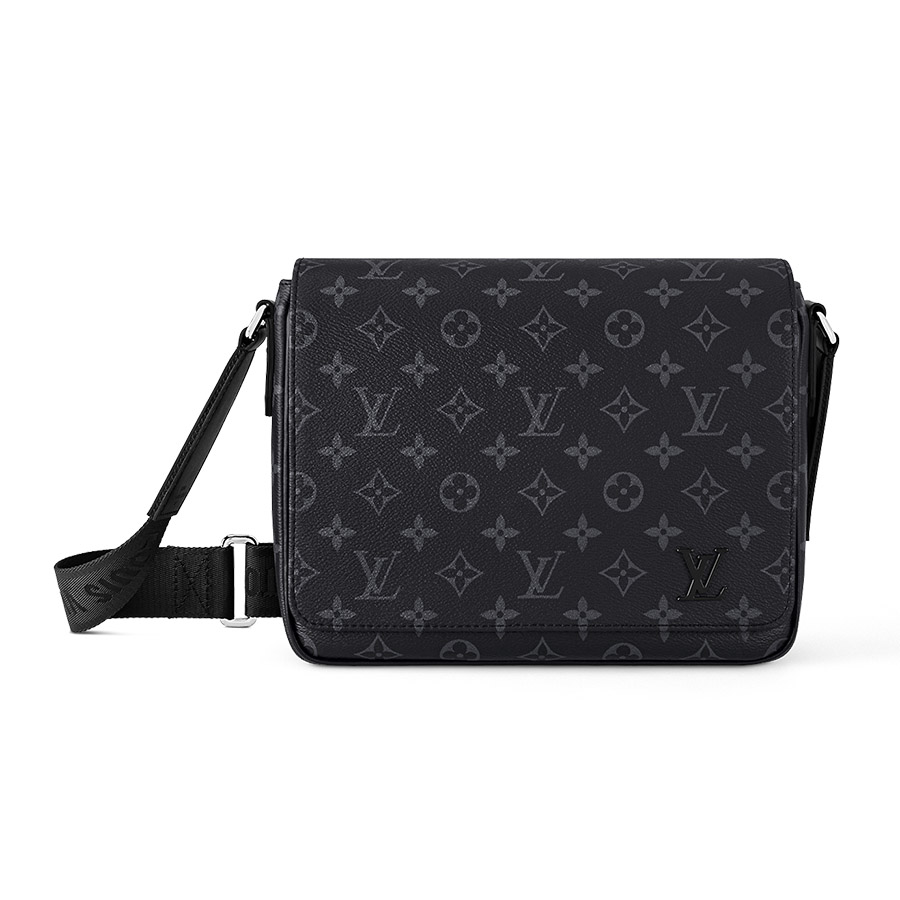 Túi Đeo Chéo Nam Louis Vuitton LV Monogram District PM M46255 Màu Đen Xám