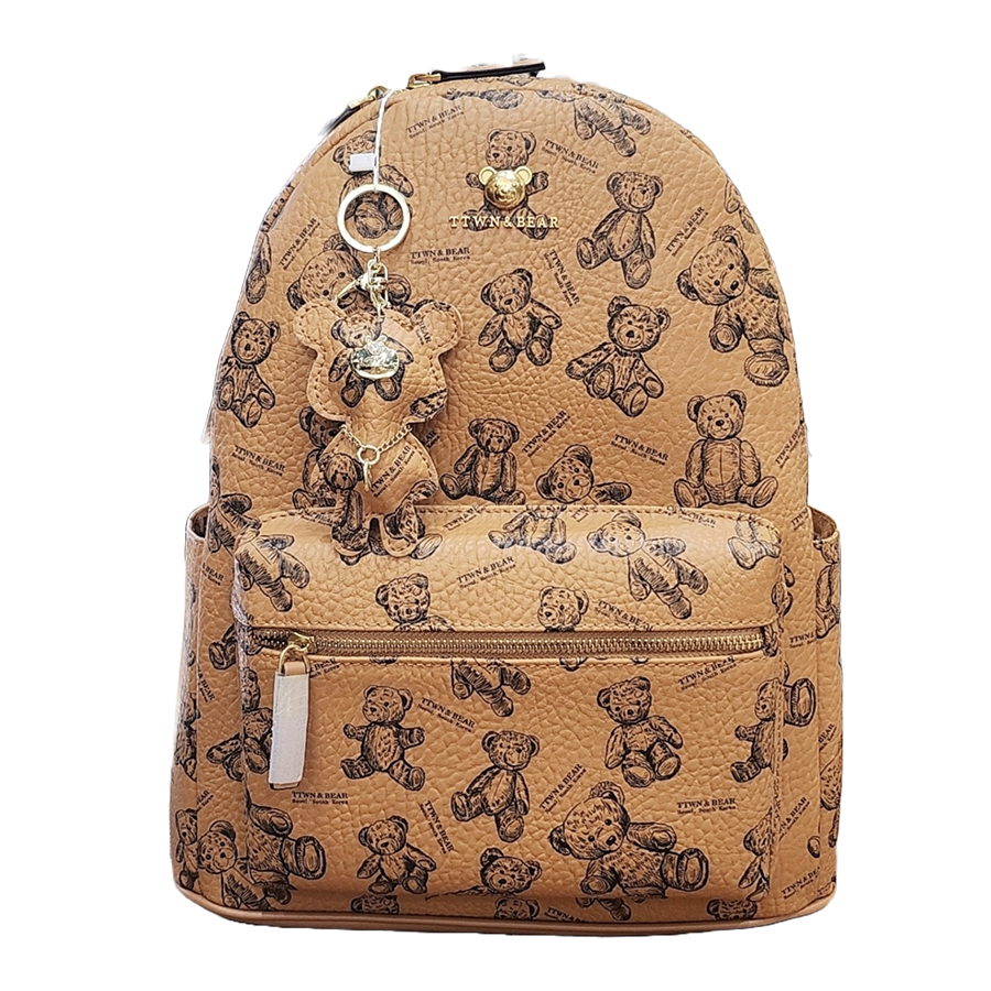 Balo Nữ TTWN BEAR Họa Tiết Gấu Bông TN3027 TN3209 Màu Nâu Size XL