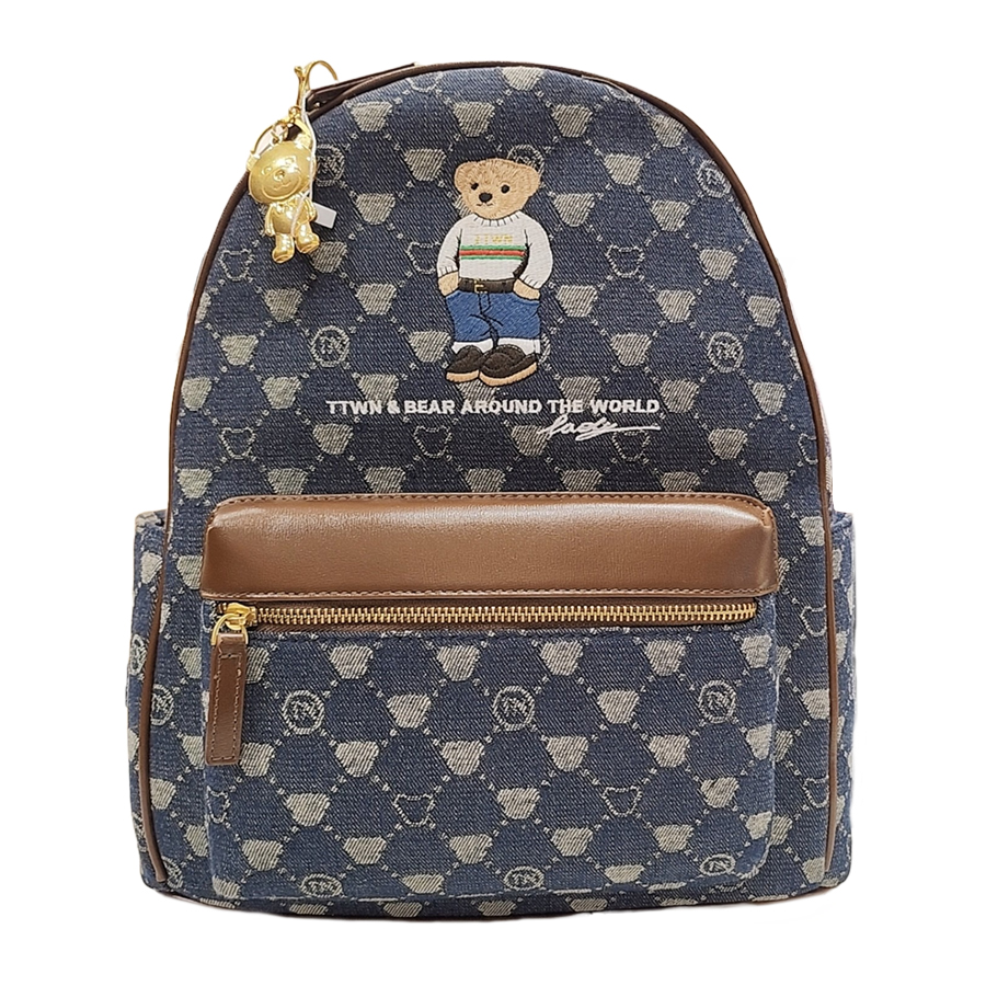 Balo Nữ TTWN BEAR TN3027 TN3210 Màu Xanh Viền Nâu Size XL