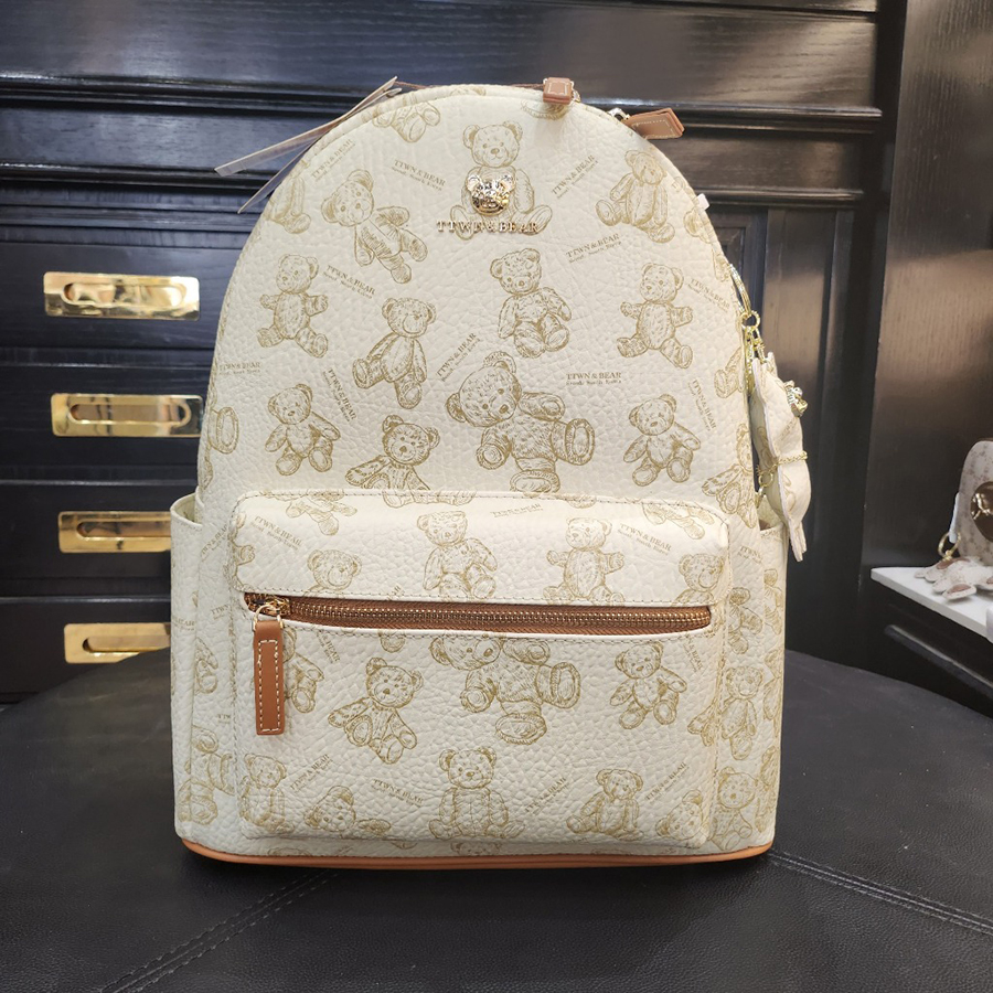 Balo Nữ TTWN BEAR Họa Tiết Gấu Bông TN3027 TN3209 Màu Trắng Size XL