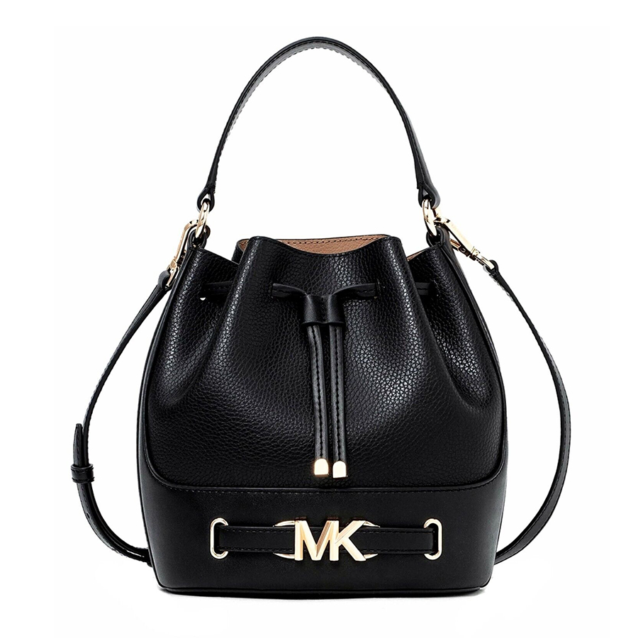 Túi Xách Nữ  Michael Kors MK Reed Medium Bucket Crossbody Bag Black 35S3G6RM8T Màu Đen