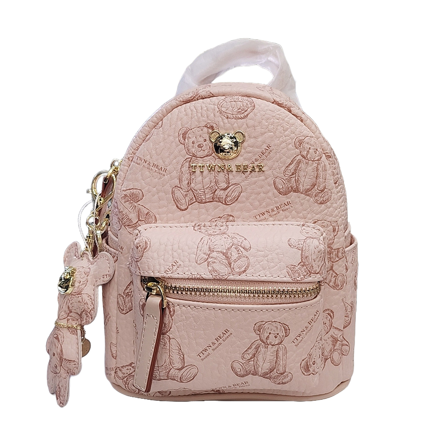 Balo Nữ TTWN BEAR Hoạ Tiết Gấu Bông TN3192 Màu Hồng Size S