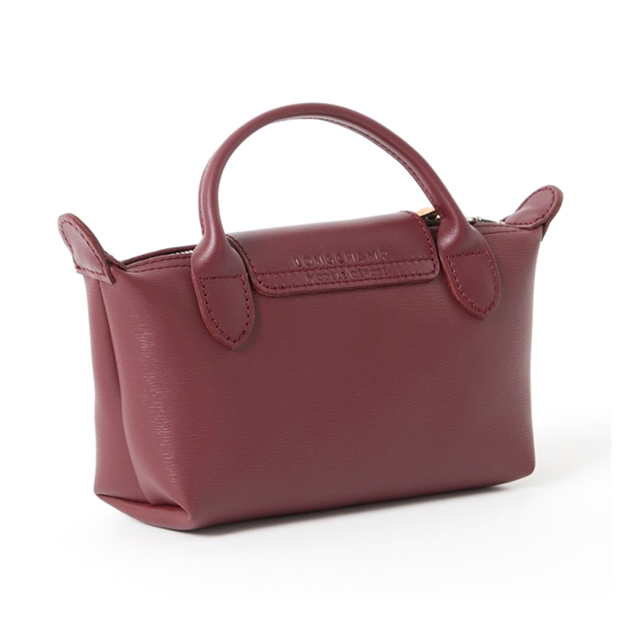 Túi Xách Nữ Longchamp Le Pliage Make-up Tas Van Leer Bordeauxrood Màu Đỏ Đô