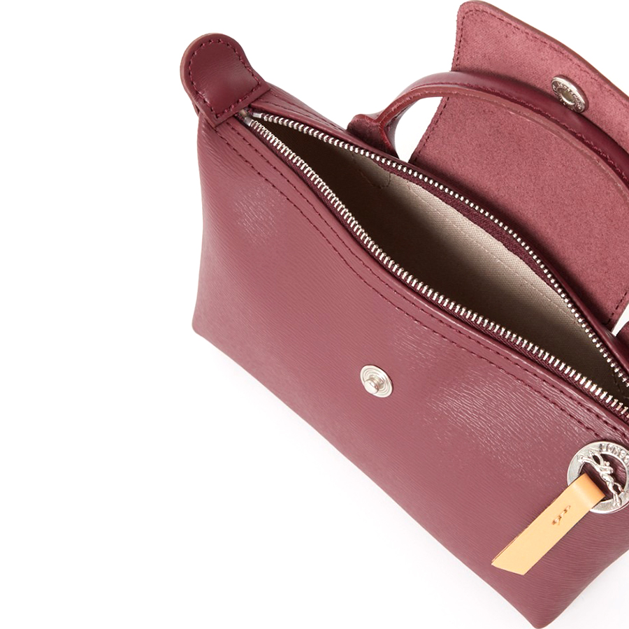 Túi Xách Nữ Longchamp Le Pliage Make-up Tas Van Leer Bordeauxrood Màu Đỏ Đô