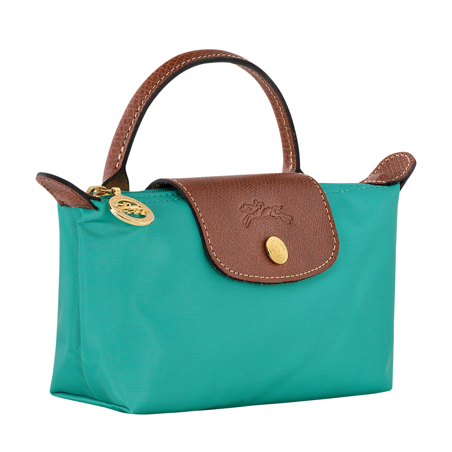 Túi Cầm Tay Nữ Longchamp Le Pliage Original Pouch With Handle 34175089P70 Màu Xanh Ngọc