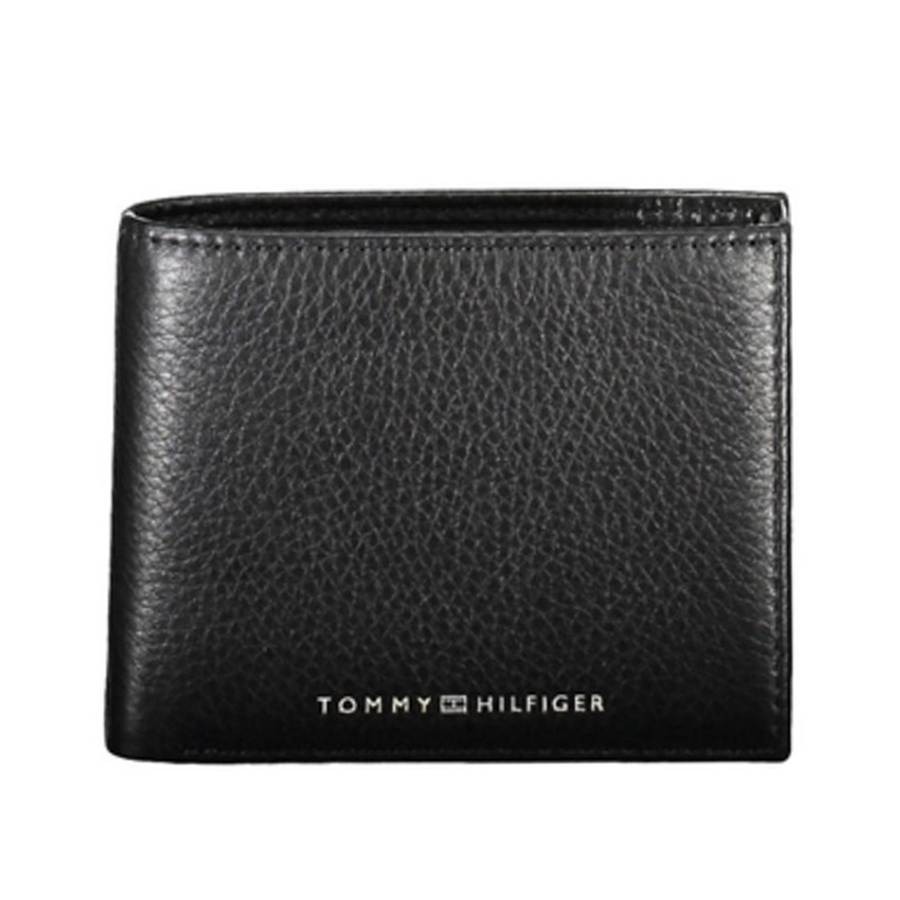 Ví Nam Tommy Hilfiger Leather Small Wallet AM0AM10241_NERO_BDS Màu Đen