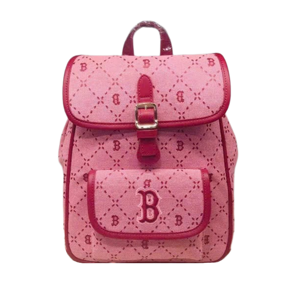 Balo MLB  Monogram Jacquard Backpack Boston Red Sox 7ABKMD53N-50PCD Màu Hồng
