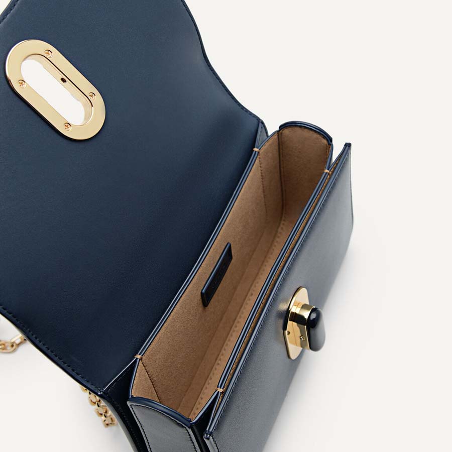 Túi Đeo Chéo Nữ Pedro Studio Rift Leather Shoulder Bag PW2-76390103 Màu Xanh Navy