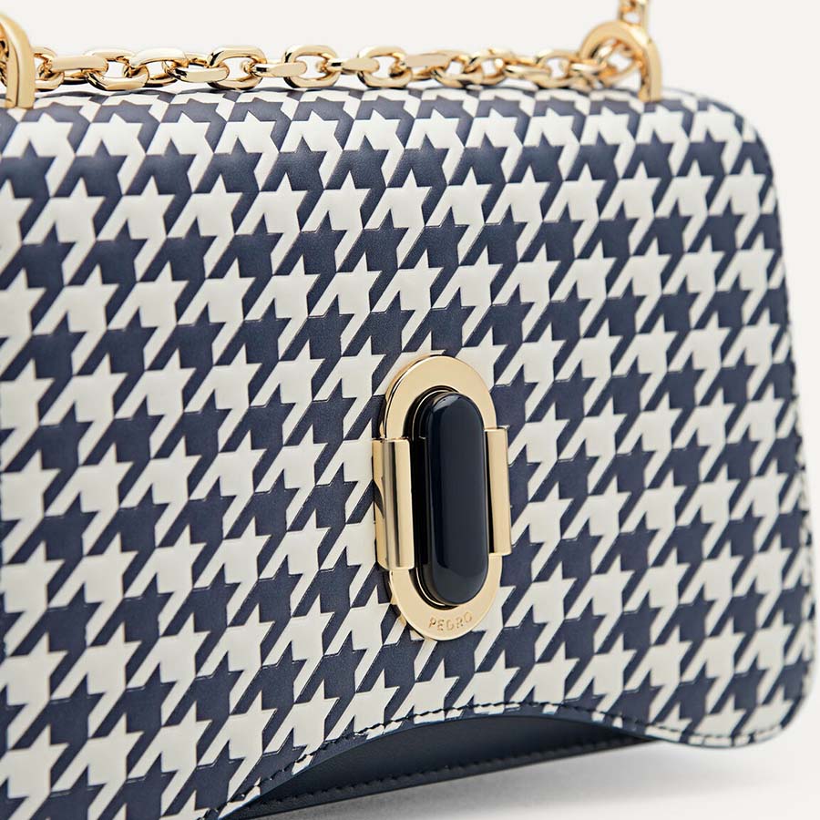 Túi Đeo Chéo Nữ Pedro Studio Rift Leather Shoulder Bag PW2-76390103 Màu Xanh Navy