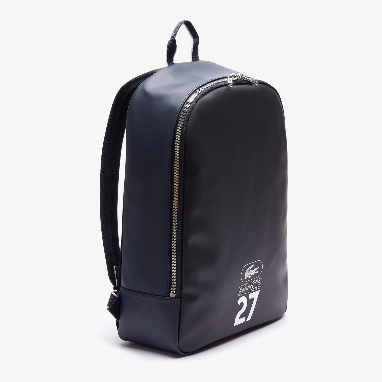 Balo Lacoste Men’s 1927 Coated Canvas Backpack NH3645URH43 Màu Xanh Navy