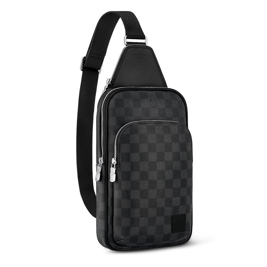 Túi Đeo Chéo Nam Louis Vuitton LV Avenue Slingbag NM N45302 Màu Đen Xám