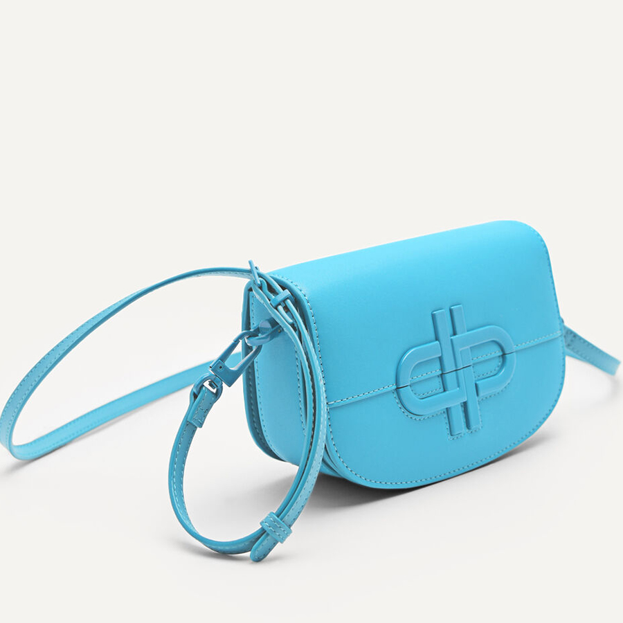 Túi Đeo Chéo Nữ Pedro Icon Leather Shoulder Bag – Cyan PW2-75210151 Màu Xanh Blue