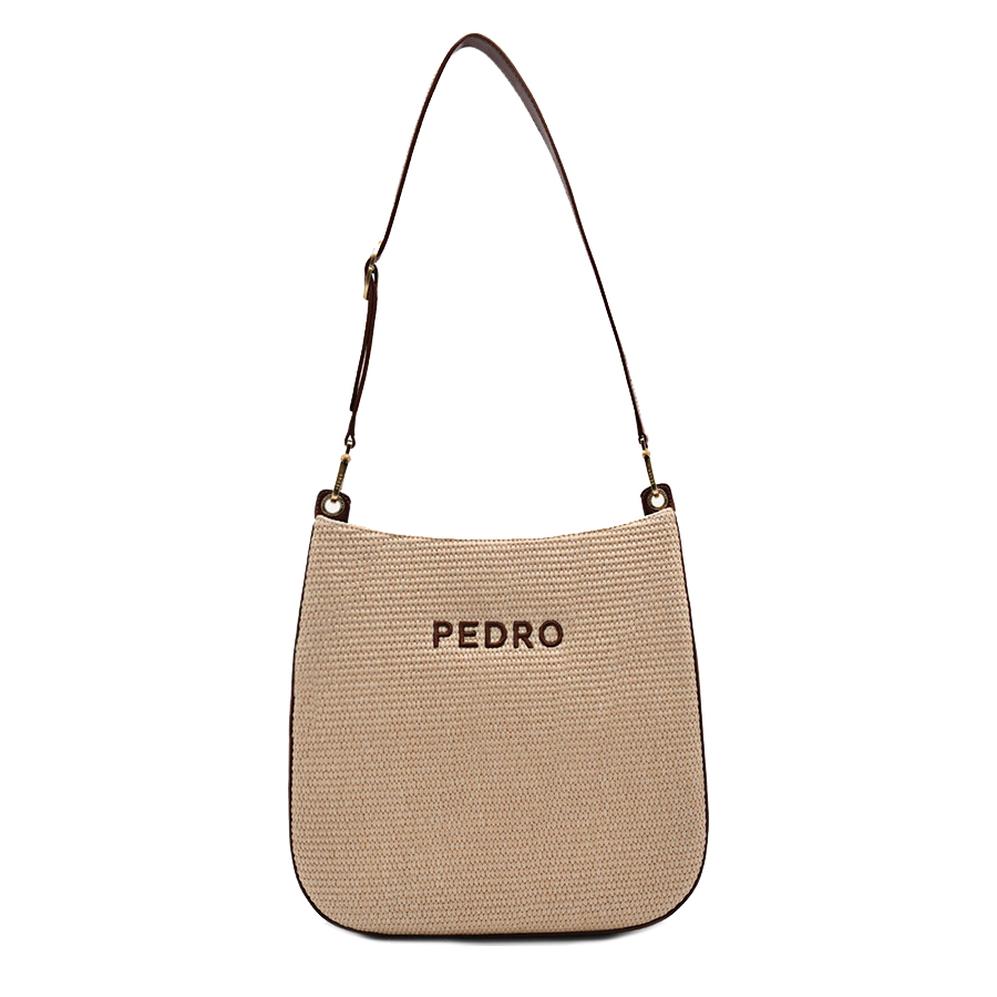 Túi Đeo Vai Nữ Pedro Curved Hobo Bag – Brown PW2-36390015 Màu Nâu