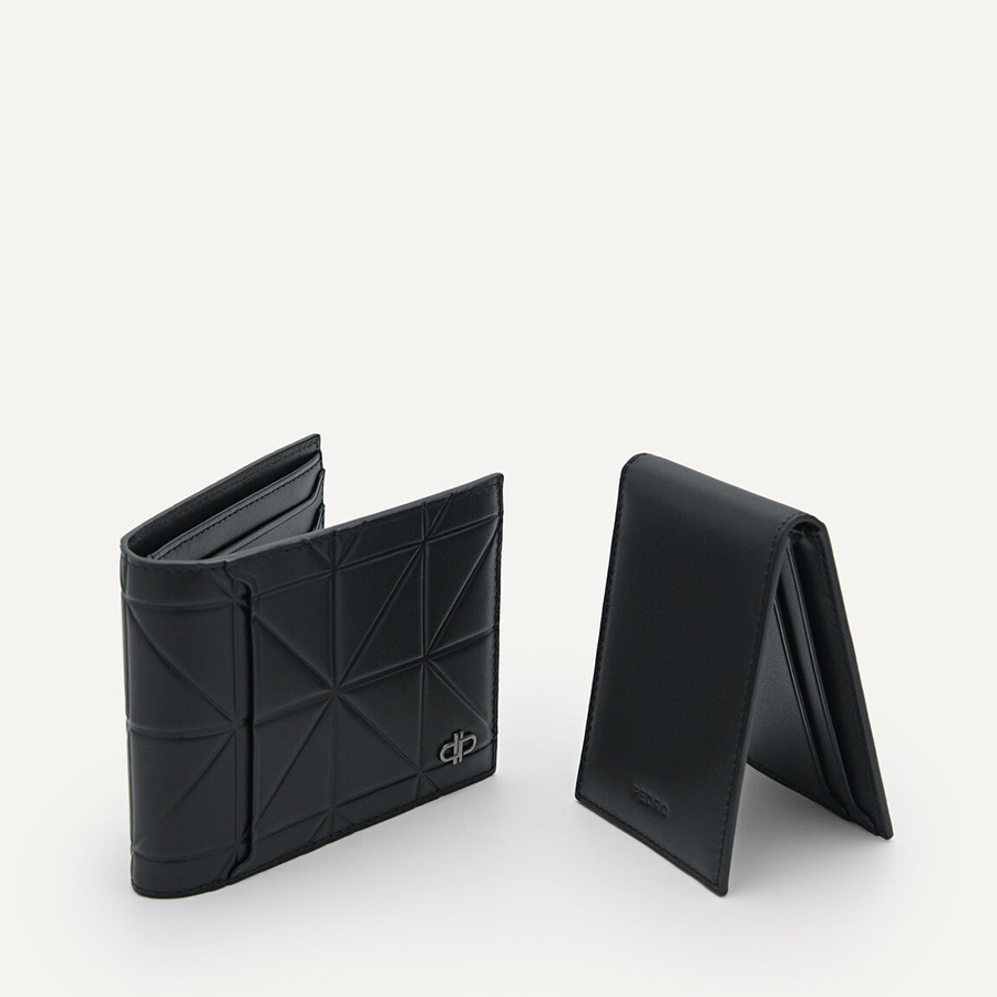 Ví Nam Pedro Icon Leather Bi-Fold Wallet in Pixel  Black PM4-16500073-2 Màu Đen