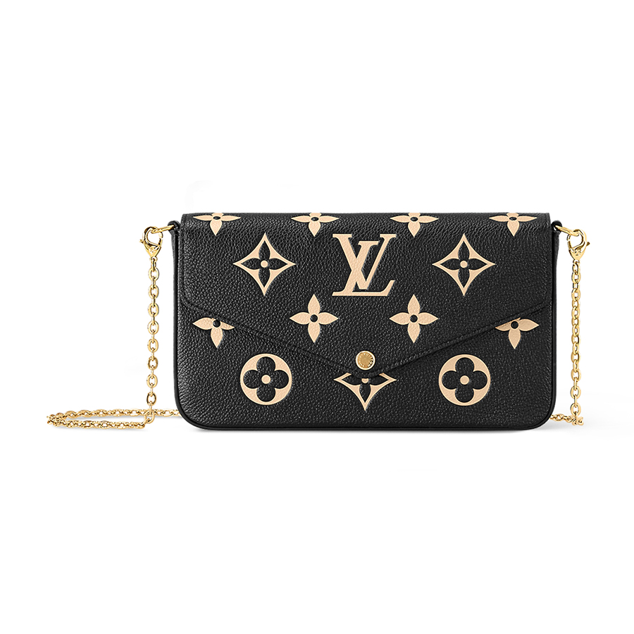 Túi Đeo Chéo Nữ Louis Vuitton LV Félicie Pochette M80482 Màu Đen