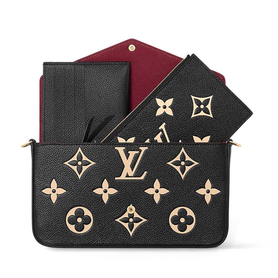 Túi Đeo Chéo Nữ Louis Vuitton LV Félicie Pochette M80482 Màu Đen