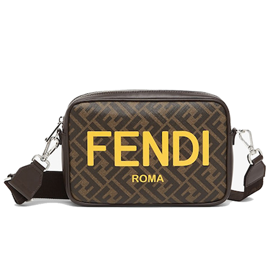 Túi Đeo Chéo Fendi Camera Case Brown FF Fabric Bag Màu Nâu