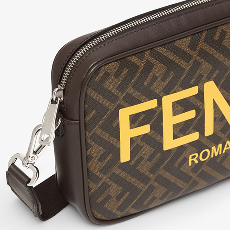 Túi Đeo Chéo Fendi Camera Case Brown FF Fabric Bag Màu Nâu