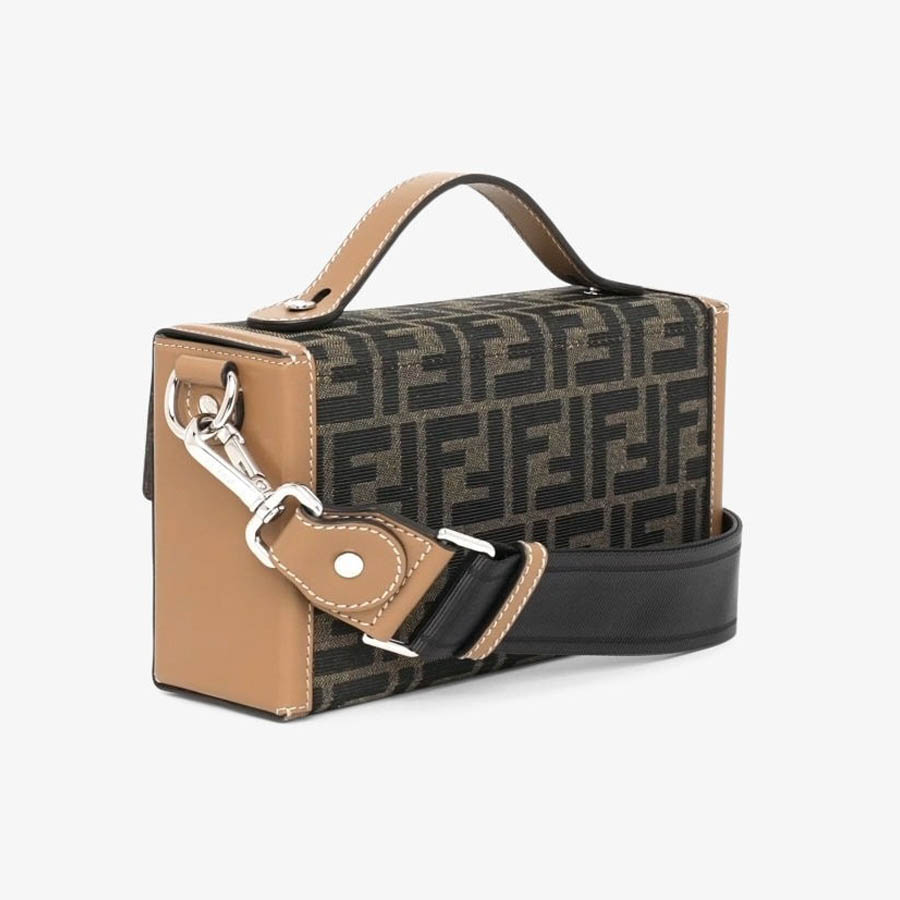 Túi Đeo Chéo Fendi Soft Trunk Baguette 7VA565AFBVF1HRM Màu Nâu