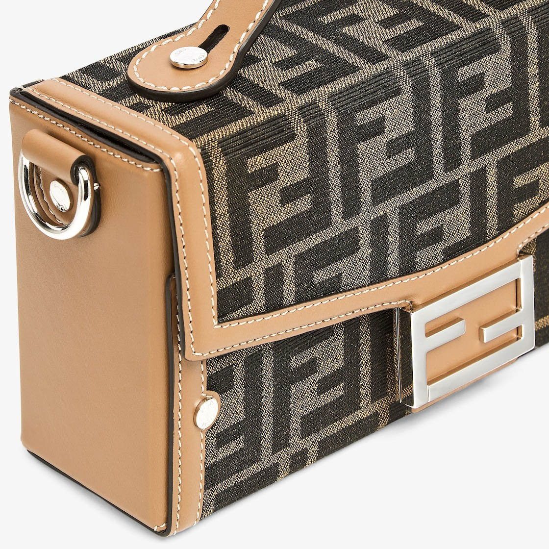 Túi Đeo Chéo Fendi Soft Trunk Baguette 7VA565AFBVF1HRM Màu Nâu