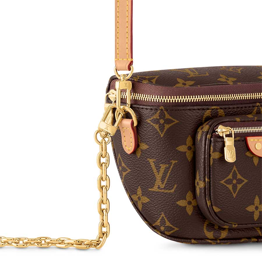 Túi Đeo Chéo Nữ Louis Vuitton LV Mini Bumbag M82335 Màu Nâu