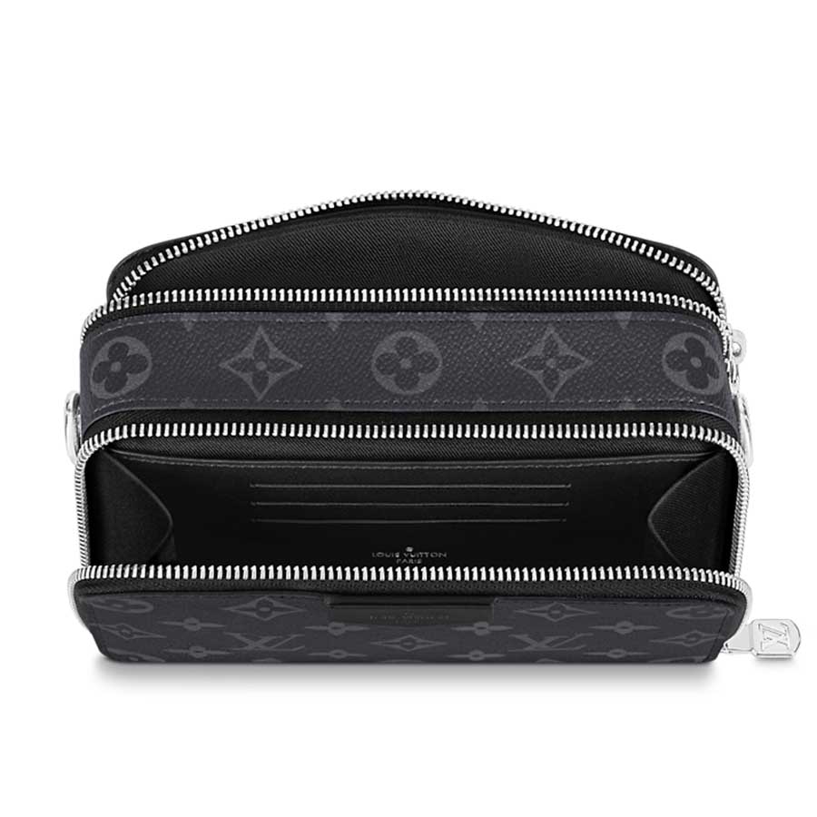 Túi Đeo Chéo Nam Louis Vuitton LV M81260 Alpha Wearable Wallet Màu Đen Xám