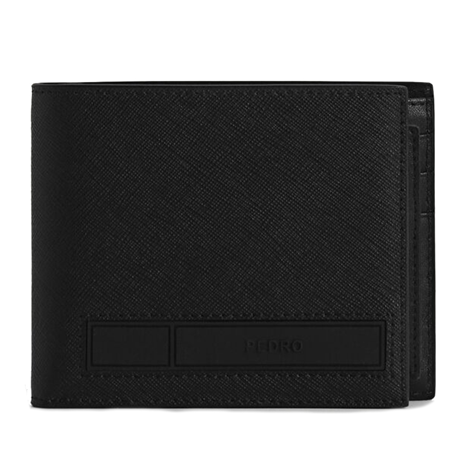 Ví Nam Pedro Textured Leather Wallet with Insert (RFID) – Black  PM4-16500058 Màu Đen