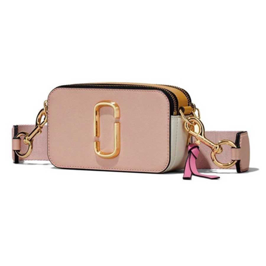 Túi Đeo Chéo Nữ Marc Jacobs The Color Block Snapshot Crossbody Bag In Rose Multi Màu Hồng Nâu