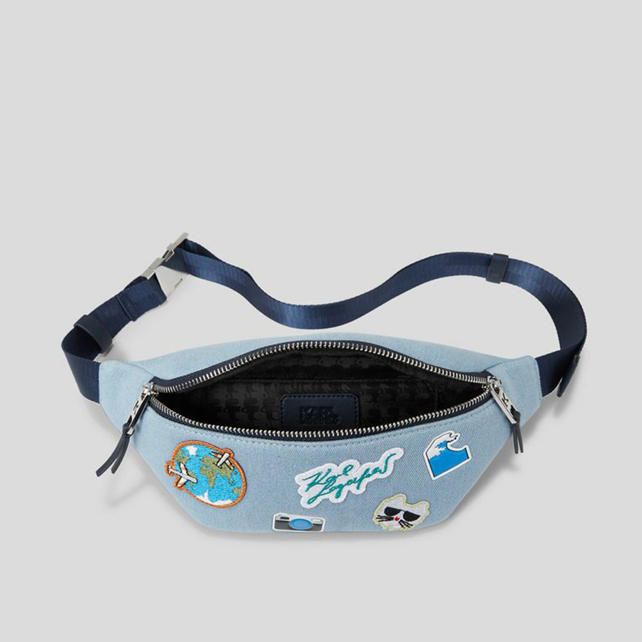 Túi Đeo Hông Karl Lagerfeld K/Kocktail Souvenirs Bumbag Màu Xanh Blue