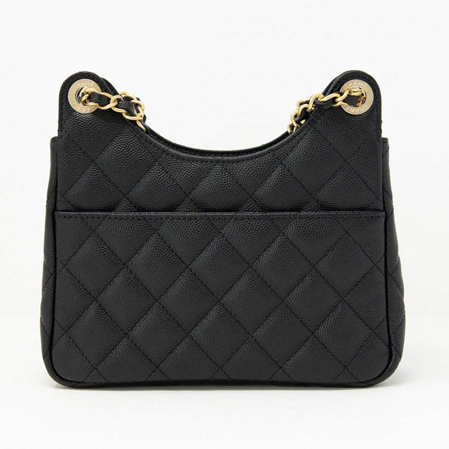 Túi Đeo Chéo Nữ Chanel Black Caviar Small Hobo Bag Màu Đen