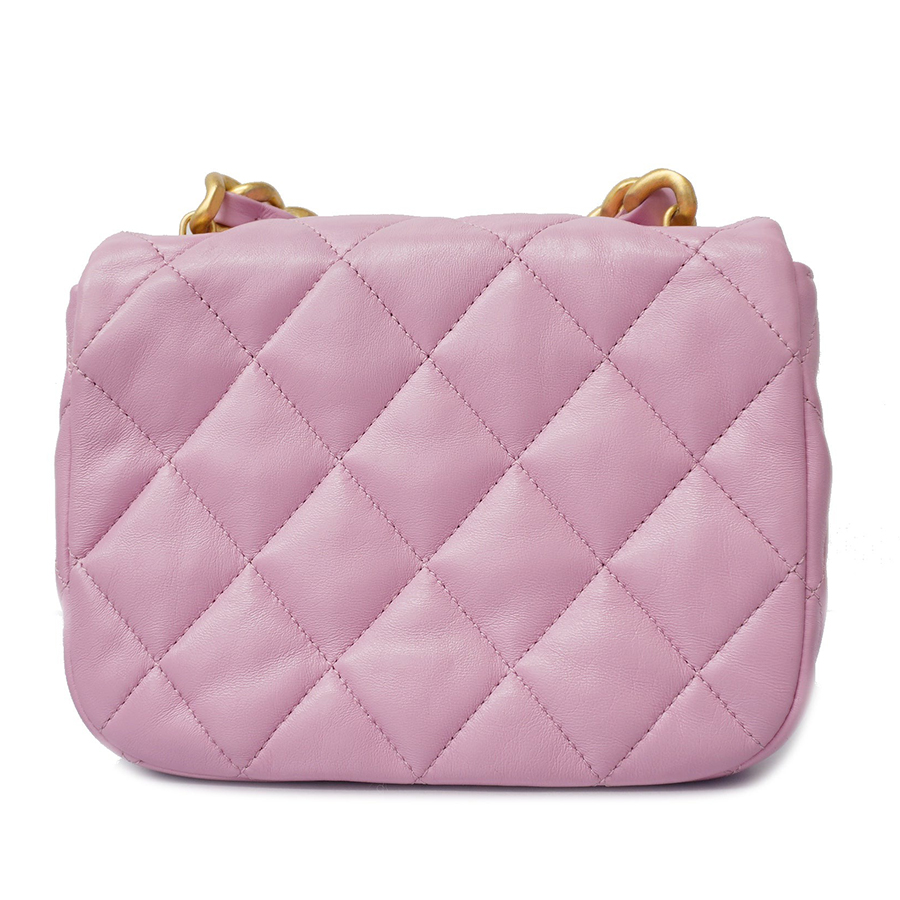 Túi Đeo Chéo Nữ Chanel Matelasse Single Chain Leather Shoulder Bag Pink Màu Hồng