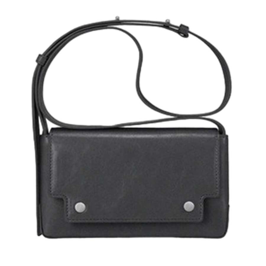 Túi Đeo Chéo Nữ Find Kapoor Marc 18 Crinkled Flip Crossbody Bag Dark Gray FBMC18CR0DG Màu Xám Đậm