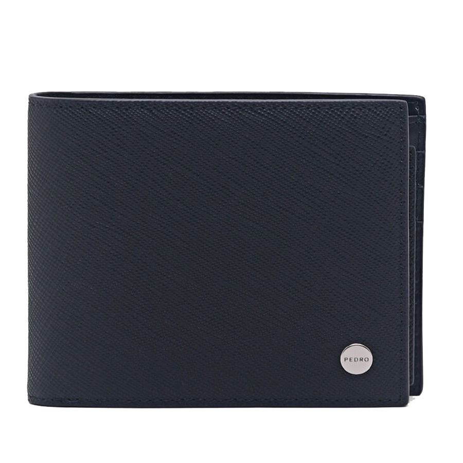 Ví Nam Pedro Oliver Leather Bi-Fold Wallet with Insert PM4-16500022 Màu Xanh navy