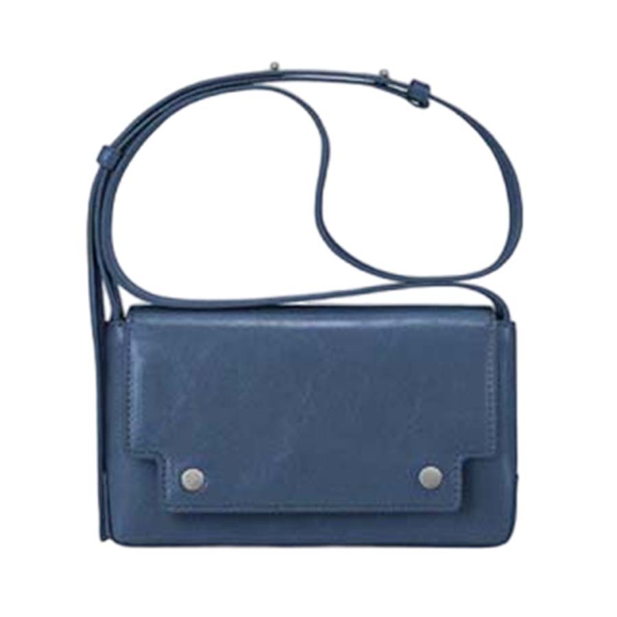 Túi Đeo Chéo Unisex Find Kapoor Marc 18 Crinkled Flip Crossbody Bag FBMC18CR0NV Màu Xanh Navy