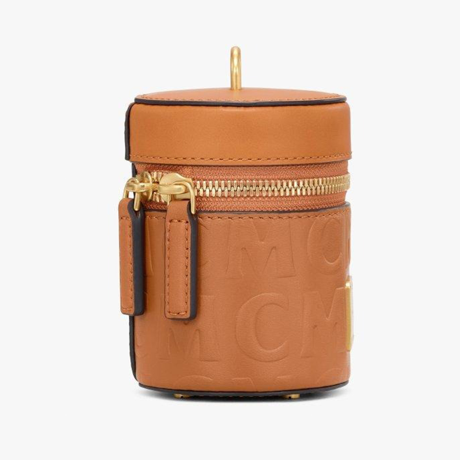 Túi Xách Tay Nữ MCM Aren Cylinder Crossbody In MCM Monogram Leather Màu Nâu