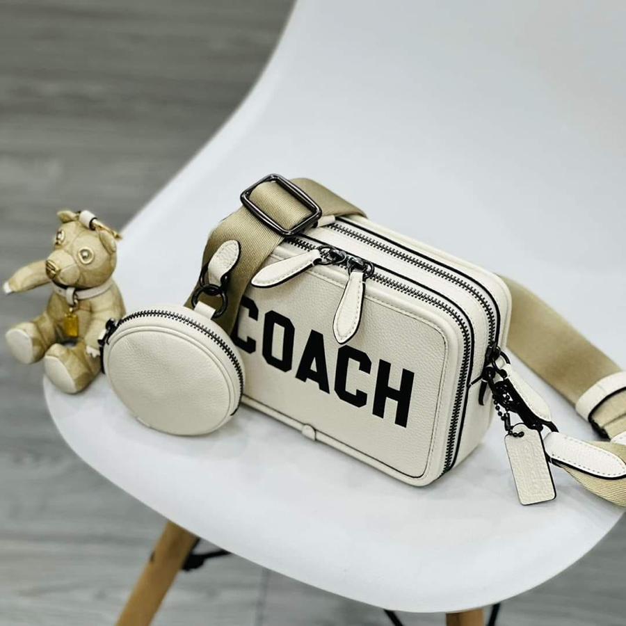 Túi Đeo Chéo Coach Charter 19 Crossbag White Leather Màu Trắng