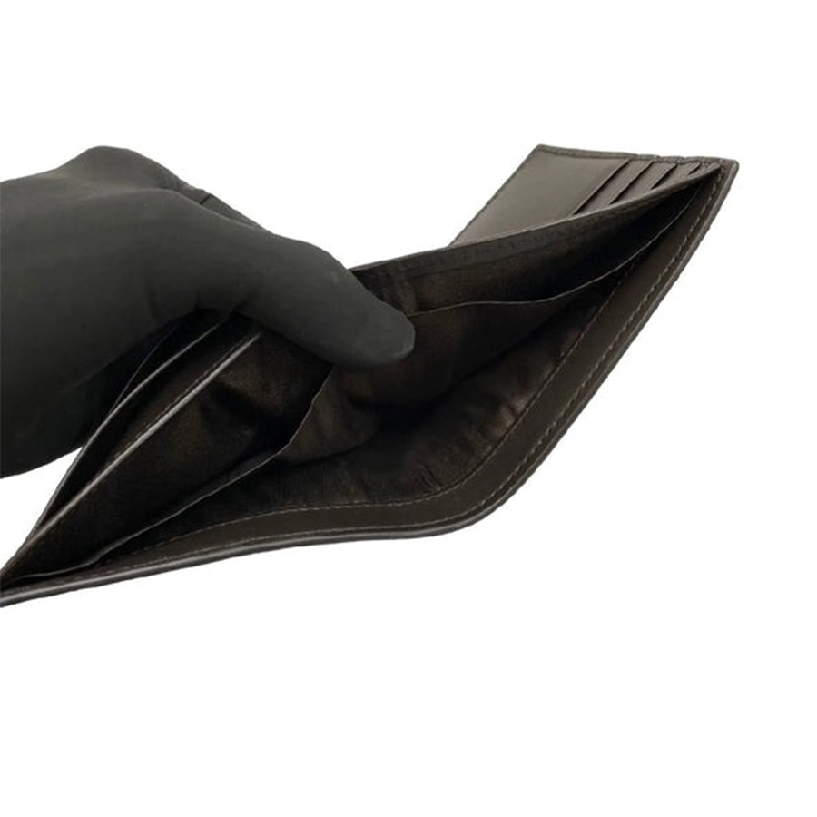 Ví Nam Gucci Bee Web Bifold Wallet GG Coated Canvas Màu Nâu Be