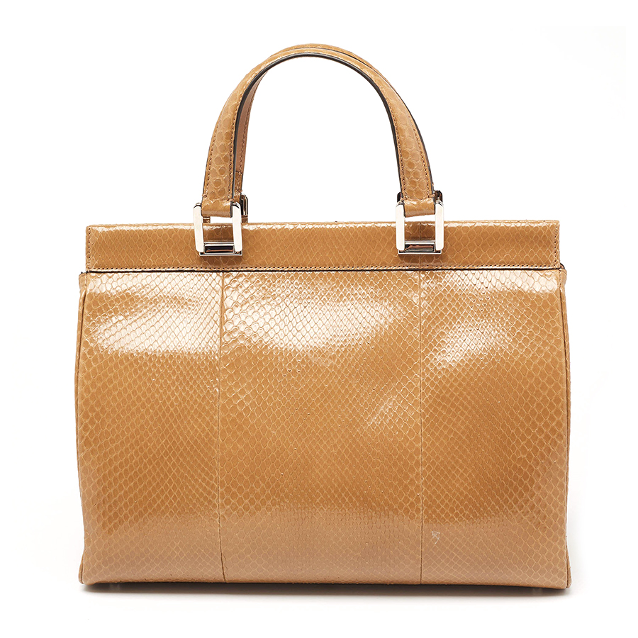 Túi Xách Nữ Gucci Light Brown Python Leather Zumi Tote Bag Màu Nâu Nhạt
